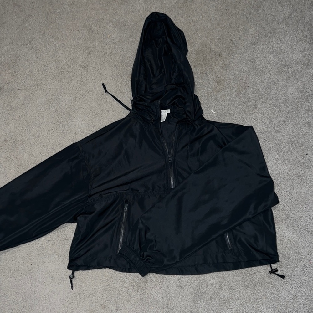 Cropped forever 21 rain coat
